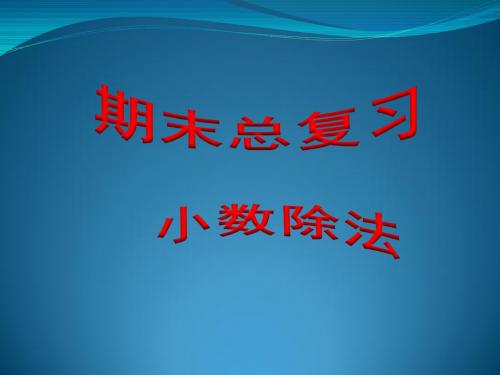 总复习之小数除法