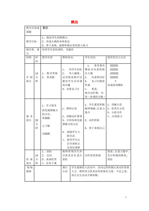 山东省青岛市平度市灰埠镇灰埠中学八年级体育上册 第6