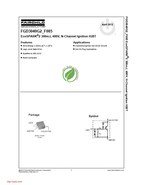 FGD3040G2;中文规格书,Datasheet资料