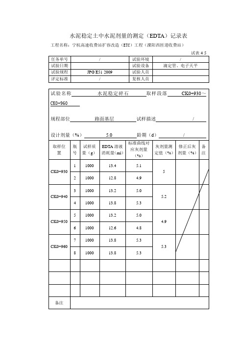 EDTA滴定法----水泥稳定碎石