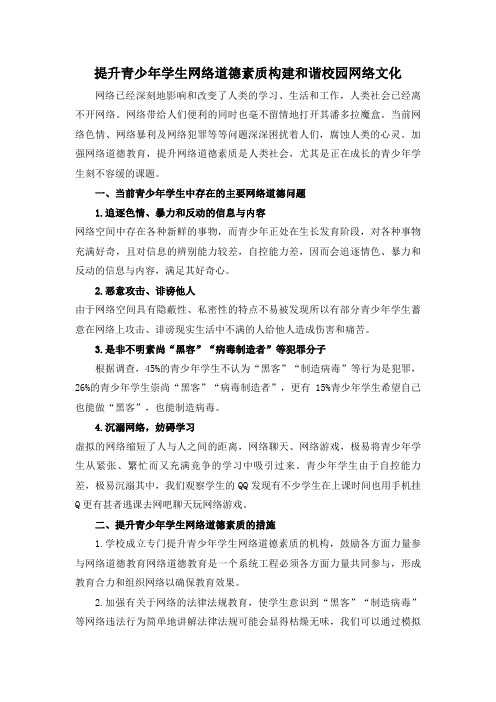 提高青少年网络素养作文800