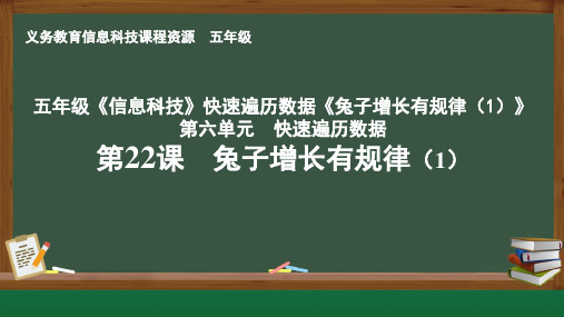 五年级《信息科技》快速遍历数据《兔子增长有规律(1)》