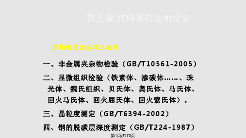 结构钢的金相检验PPT课件