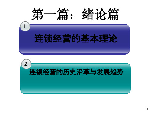 [管理学]1-1连锁经营基本理论