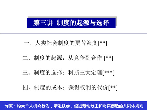 制度经济学第3讲  修改.ppt