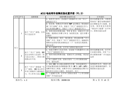 AC12电动列车故障应急处置手册V1.2