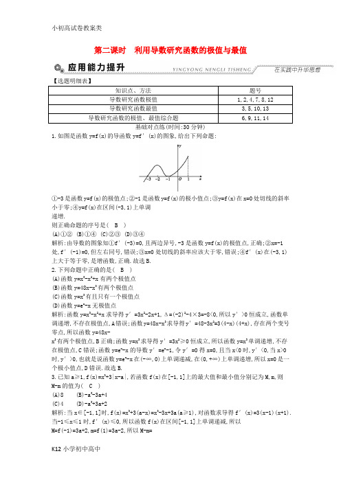 【配套K12】2018高考数学大一轮复习第二篇函数导数及其应用第11节导数在研究函数中的应用第二课时