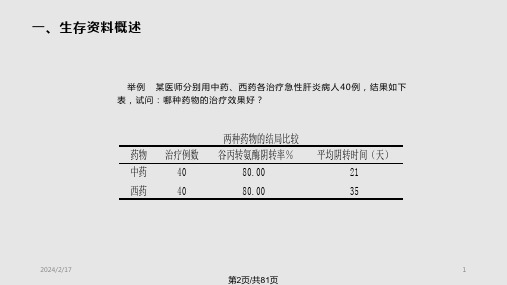 生存分析与Cox回归解析