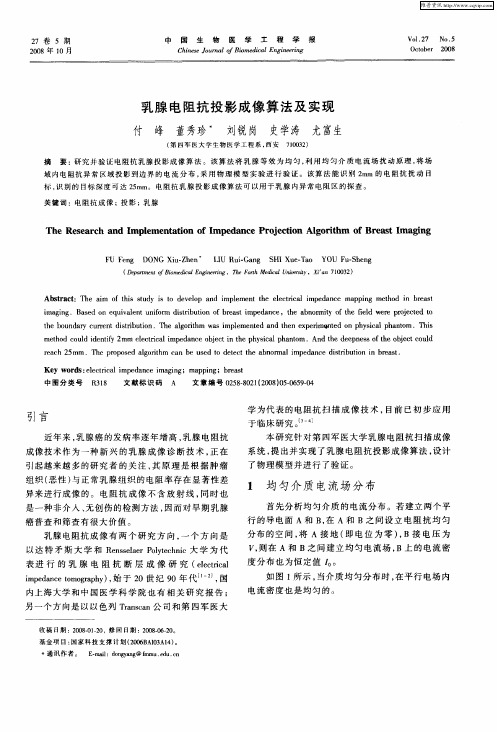 乳腺电阻抗投影成像算法及实现