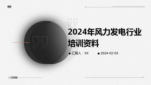 2024年风力发电行业培训资料