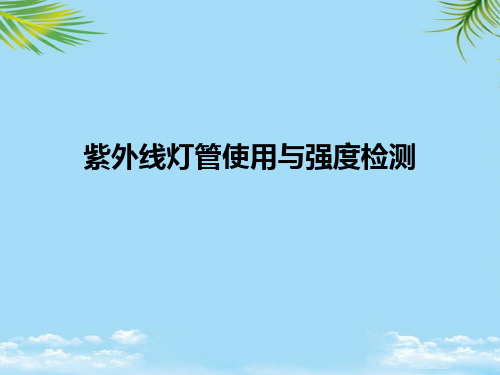 紫外线灯管使用与强度检测2021最全PPT