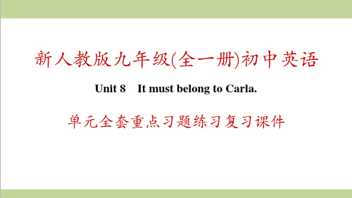 新人教版九年级(全一册)英语 Unit 8 It must belong to Carla 单元全套重点习题练习复习课件