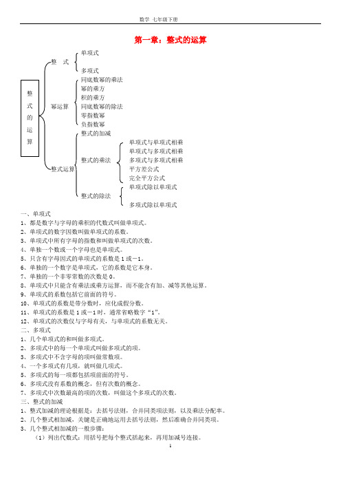 (word完整版)北师大版七年级数学下册知识点归纳,推荐文档