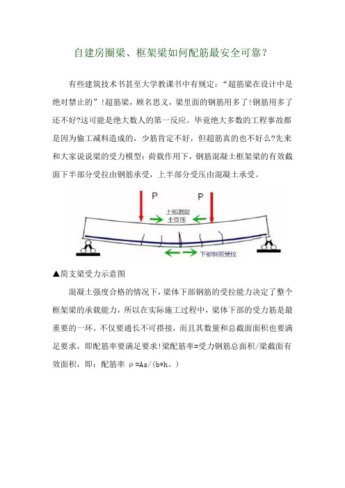  自建房圈梁、框架梁如何配筋最安全可靠？ 