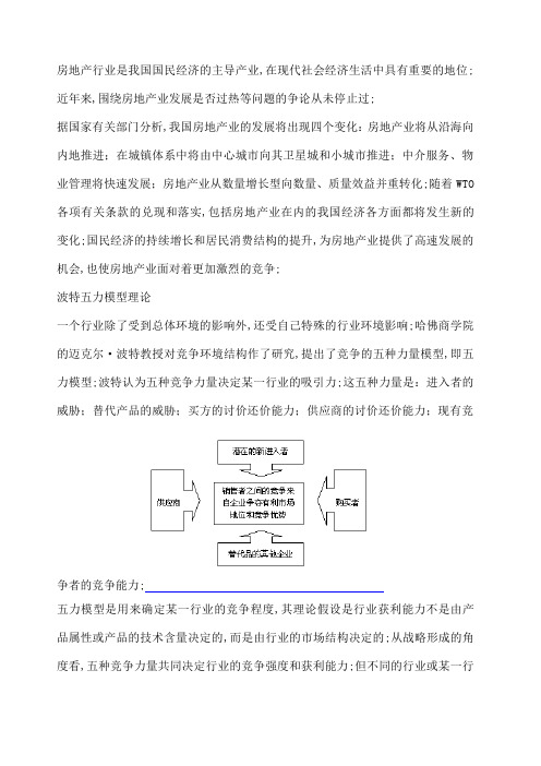 房地产行业波特五力模型分析