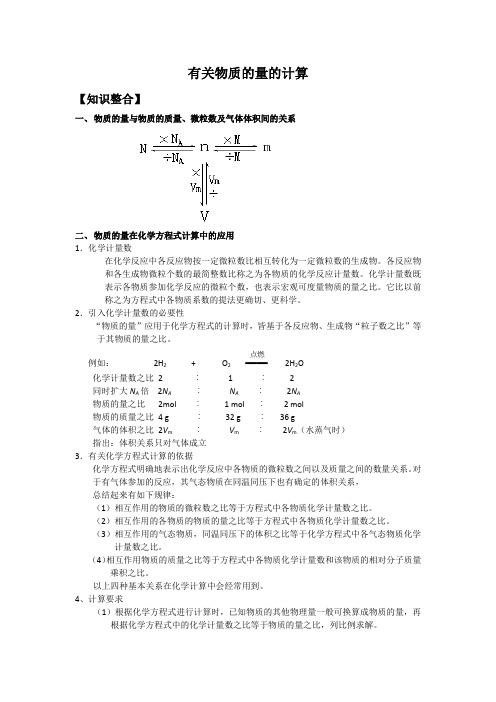 7有关物质的量的计算