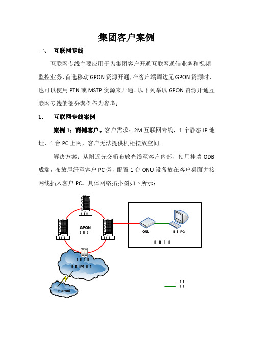 通信设计互联网专线集团客户案例