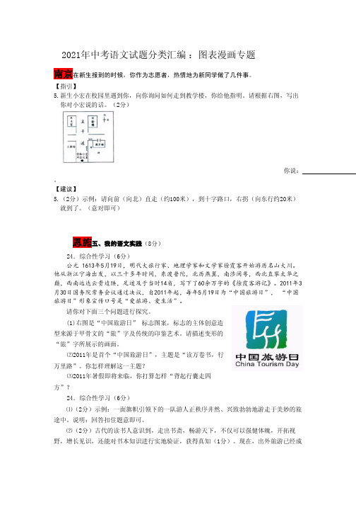 2021年中考语文试题分类汇编图表漫画专题