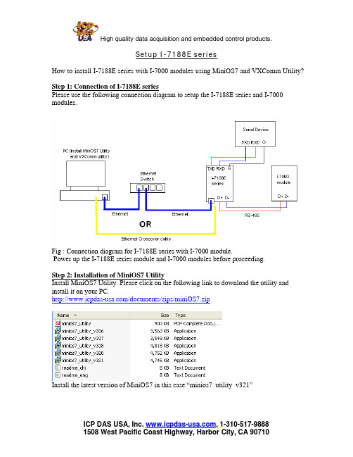 ICP DAS I-7188E 系列与 I-7000 模块安装指南说明书