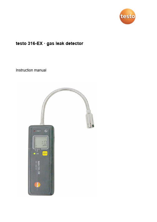 testo 316-EX · 气体泄漏探测器 使用说明书