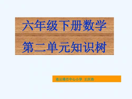 六年级数学第二单元知识树