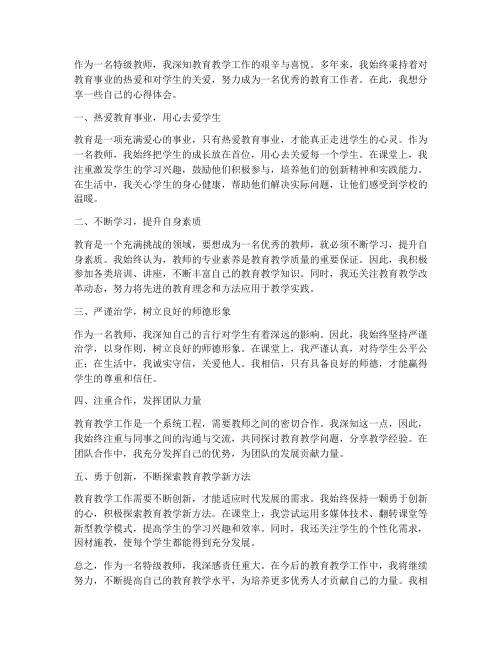 特级教师传奇心得体会