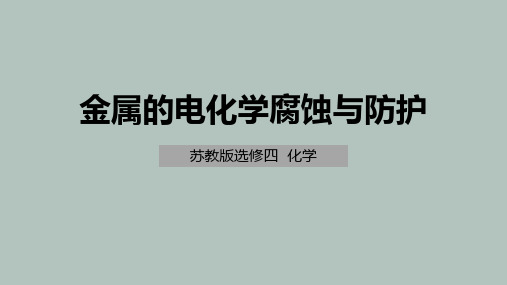 苏教版高中化学选择性必修第1册 1.4 金属的腐蚀与防护