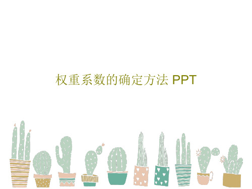 权重系数的确定方法 PPTPPT共54页