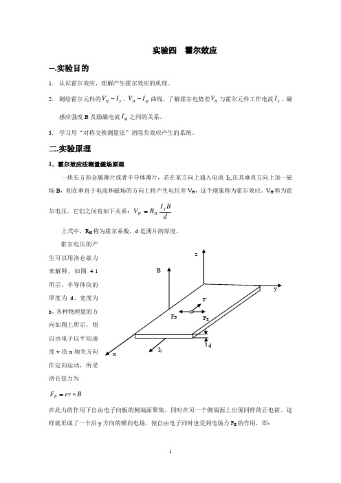 实验四 霍尔效应