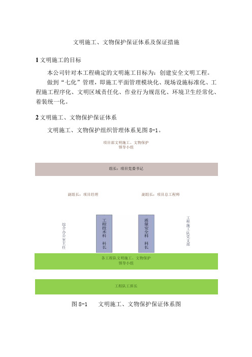 文明施工、文物保护保证体系及保证措施