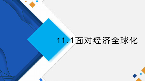 高中政治人教版必修一经济生活11.1 面对经济全球化 课件(共24张PPT)