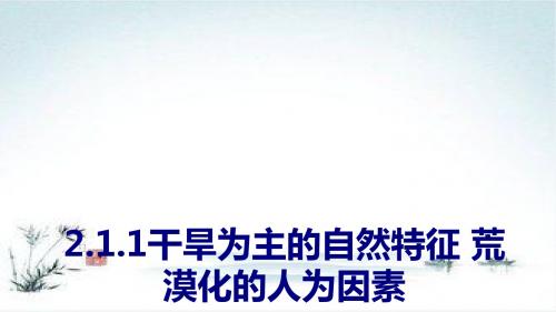 高中地理人教版必修3 ：2.1.1干旱为主的自然特征 荒漠化的人为因素