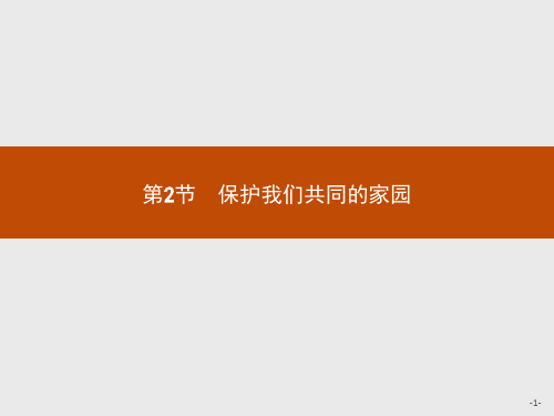 高中生物人教版必修3课件:6.2 保护我们共同的家园