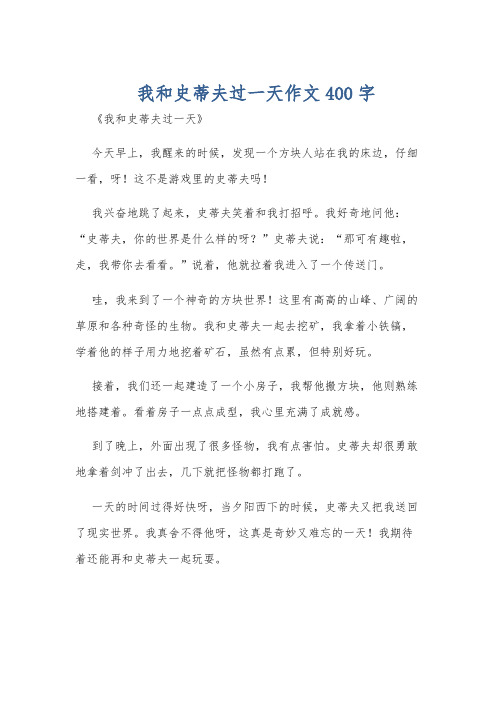 我和史蒂夫过一天作文400字