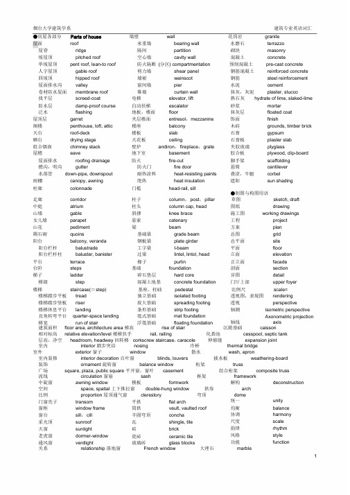 建筑专业英语词汇