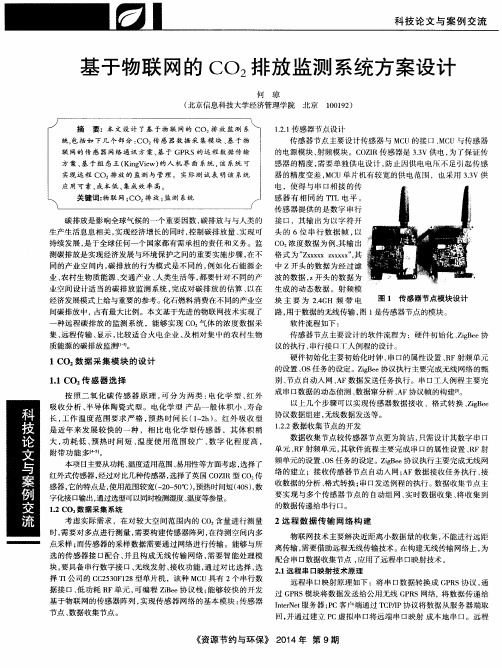 基于物联网的CO2排放监测系统方案设计