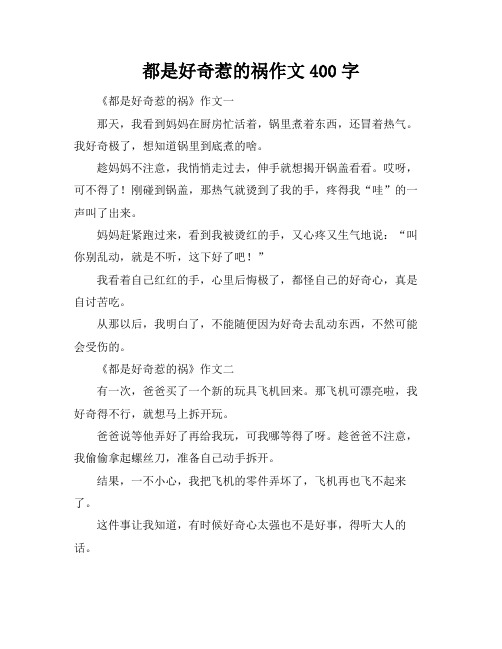 都是好奇惹的祸作文400字