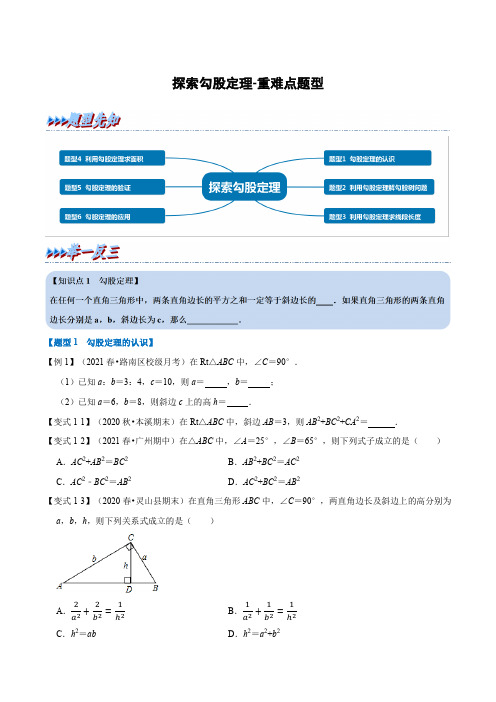 探索勾股定理重难点题型