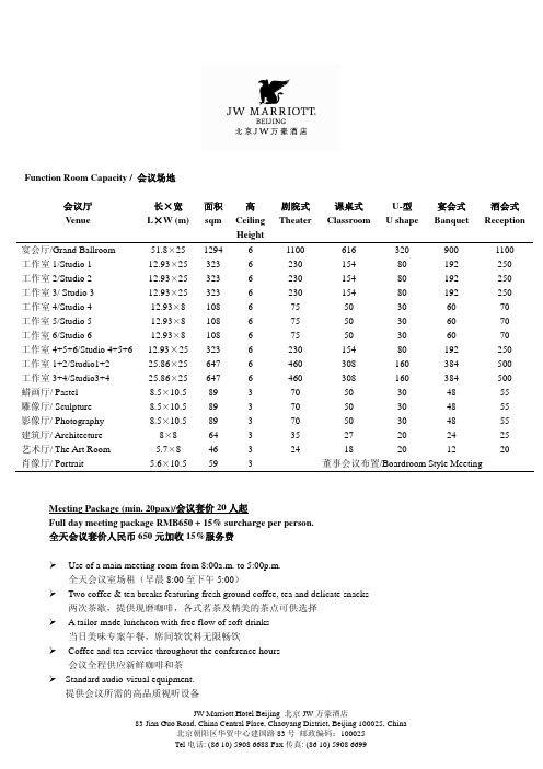 万豪酒店会议简介