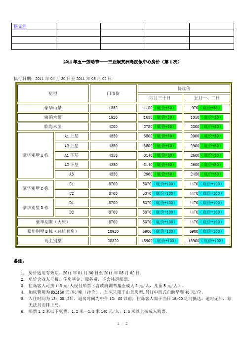 五一网络价三亚效区