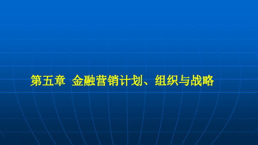 第五章  金融营销计划、组织与战略《金融营销学》PPT课件