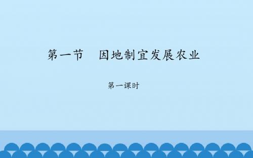 地理八年级上册因地制宜发展农业(第一课时 )课件