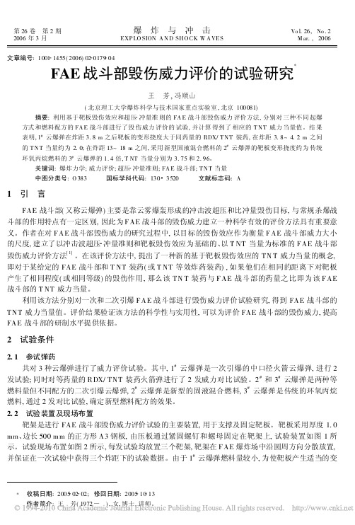 FAE战斗部毁伤威力评价的试验研究