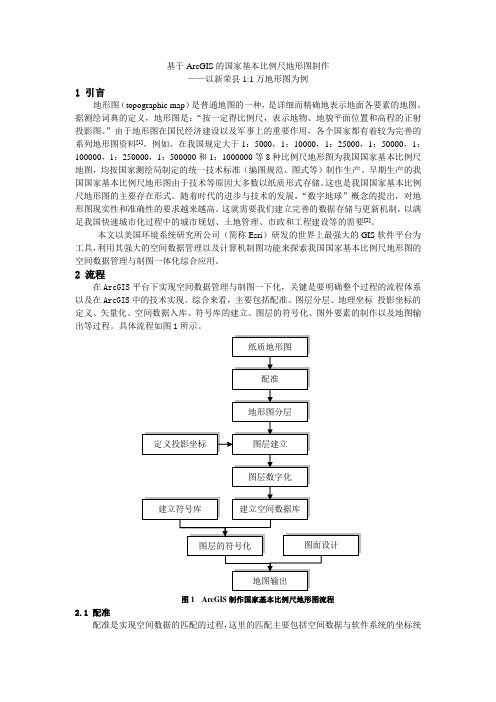 基于ArcGIS的国家基本比例尺地形图制作——以新荣县11万地形图为例