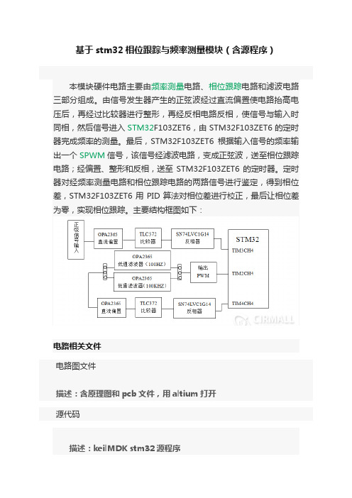 基于stm32相位跟踪与频率测量模块（含源程序）