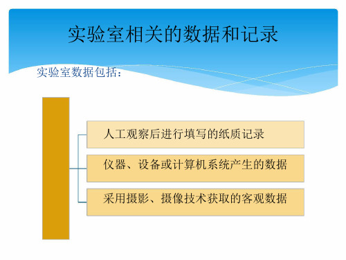 实验室相关的数据和记录