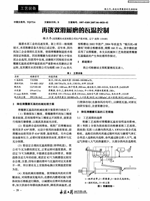 再谈双滑履磨的瓦温控制