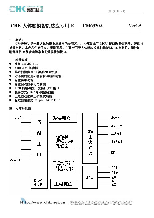 触摸芯片CHK CM6930A V1[1].5_C