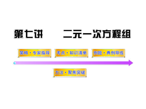 2012版中考数学精品课件含1011一次方程组53张4