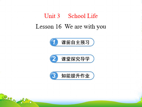 冀教版七年级英语下册Unit 3 Lesson 16We are with you课件课件